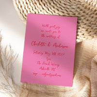 Script manuscrit Whimsy rose Mariage rouge