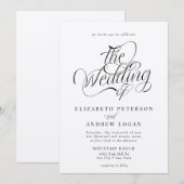Invitation Script Mariage classique (Devant / Derrière)
