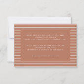 Invitation script mariage informations modernes en terre cuit (Dos)
