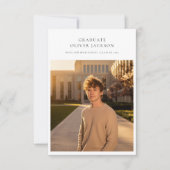 Invitation Script Master Degré Western Graduation Photo (Devant)