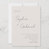 Invitation Script minimal (Devant)