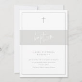 Invitation Script minimal Baptême religieux (Devant)