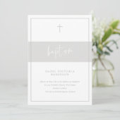 Invitation Script minimal Baptême religieux (Debout devant)