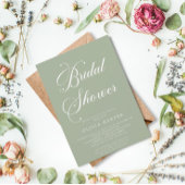 Invitation Script minimal classique en mode vert