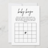 Invitation Script minimal élégant Bingo Baby shower de Bingo (Devant)