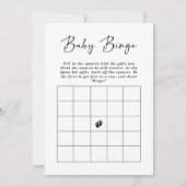 Invitation Script minimal élégant Bingo Baby shower de Bingo (Devant)