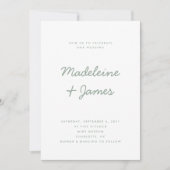 Invitation Script minimal Mariage moderne simple (Devant)