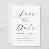 Invitation Script Minimal Moderne Ajouter Photo Enregistrer L (Devant)