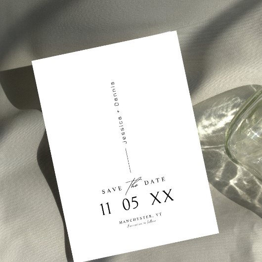 Invitation Script minimal moderne élégant B&W Enregistrer la