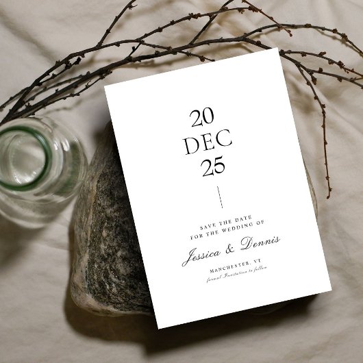 Invitation Script minimal moderne élégant B&W Enregistrer la