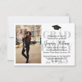 Invitation script minimal moderne grad party 2025 photo (Devant)