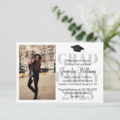 Invitation script minimal moderne grad party 2025 photo (Debout devant)