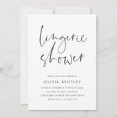 Invitation Script minimal moderne manuscrit Lingerie Douche (Devant)