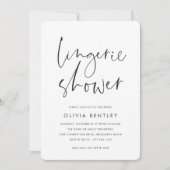 Invitation Script minimal moderne manuscrit Lingerie Douche (Devant)