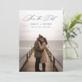 Invitation Script Minimal Moderne Mariage Photo Enregistrer L (Debout devant)