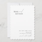 Invitation Script Minimal Photo Pleine Enregistrer La Date (Dos)