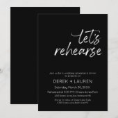 Invitation Script minimal Répétons la répétition du Mariage d (Devant / Derrière)