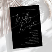 Invitation Script minimal Whimsical | Réception de mariage no