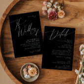 Invitation Script Minimal Whimsical Tout En Un Mariage De