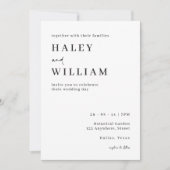 Invitation Script minimaliste classique chic Mariage simple (Devant)