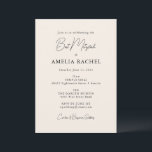 Invitation Script minimaliste Crème d'ivoire Bat mitzvah mode<br><div class="desc">Concours minimaliste personnalisé Crème d'ivoire Concours Bat mitzvah moderne</div>