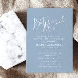 Invitation Script minimaliste Dusty Bleu Bat mitzvah moderne<br><div class="desc">Script minimaliste personnalisé Classique Dusty Bleu Moderne Bat mitzvah Invitation</div>