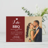 Invitation Script minimaliste i do bbq partie d'engagement (Debout devant)