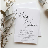 Invitation Script minimaliste manuscrit photo