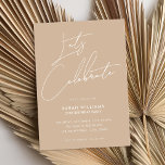 Invitation Script minimaliste moderne 21e anniversaire<br><div class="desc">Invitation minimaliste moderne à 21e anniversaire avec design simple avec élégante typographie manuscrite.</div>