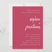 Invitation Script minimaliste moderne | Douche Couples (Devant)