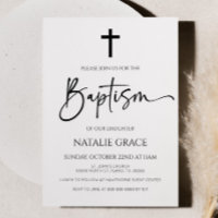 Script minimaliste moderne élégant Baptême