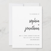 Invitation Script minimaliste moderne | MARIAGE (Devant)