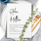 Invitation Script minimaliste moderne | MARIAGE