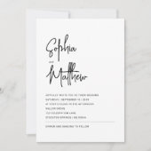 Invitation Script minimaliste moderne | MARIAGE (Devant)