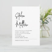 Invitation Script minimaliste moderne | MARIAGE (Debout devant)