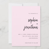 Invitation Script minimaliste moderne | Mariage blanc (Devant)