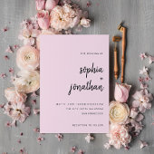 Invitation Script minimaliste moderne | Mariage blanc