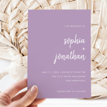 Script minimaliste moderne | Mariage Lavender