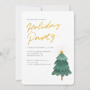 Invitation Script minimaliste moderne Noël Fête de Noël