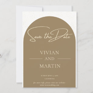 Invitation Script Minimaliste Moderne Poussière D'Or Enregist