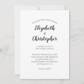 Invitation Script minimaliste Moderne Simple Mariage tendance (Devant)