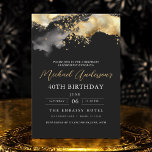 Invitation Script minimaliste noir et or 40e anniversaire<br><div class="desc">Célébrez vos 40 ans de style avec un script minimaliste Invitation d'anniversaire noir et or! Avec des accents noirs et or élégants, une typographie de script élégante et un design épuré et moderne, cette invitation donne le ton d'une célébration sophistiquée. Parfait pour tous les lieux, des salons chic aux réunions...</div>