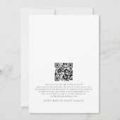 Invitation Script minimaliste QR Code photo Mariage lesbien (Dos)