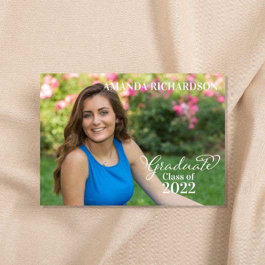 Invitation Script minimaliste simple Modèle photo