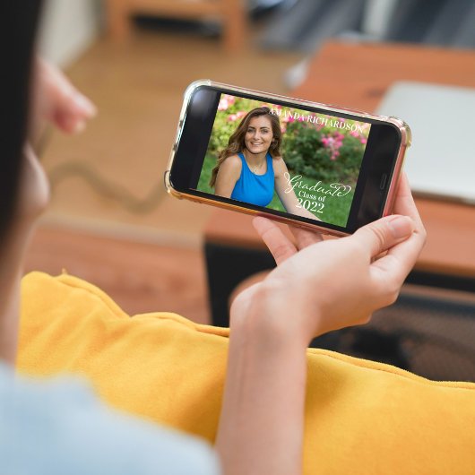 Invitation Script minimaliste simple Modèle photo