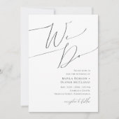 Invitation Script minimaliste Whimsical Nous faisons Mariage (Devant)
