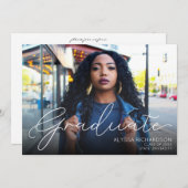 Invitation Script Mod Photo Graduation Party (Devant / Derrière)