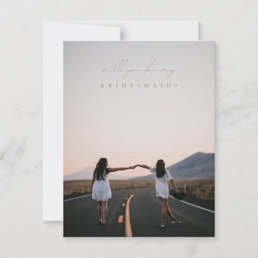 Invitation Script Modern Elegant Bridesmaid Proposition Card (Devant)