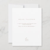 Invitation Script Modern Elegant Bridesmaid Proposition Card (Dos)