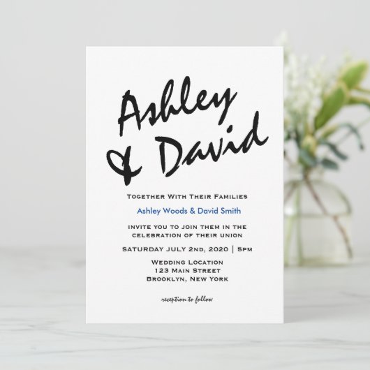 Invitation Script moderne (Debout devant)